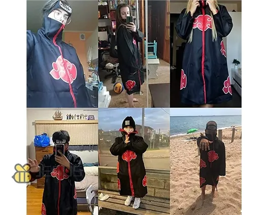 Capa Akatsuki Cosplay Conjunto Ninja/ Naruto Shipudden | Cuotas