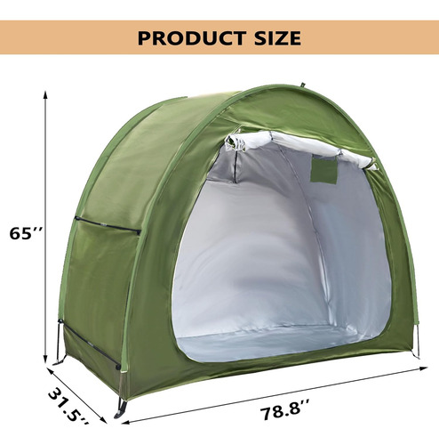 Cobertizo Bicicletas De 6.6 Pies Impermeable De 210d Ox...