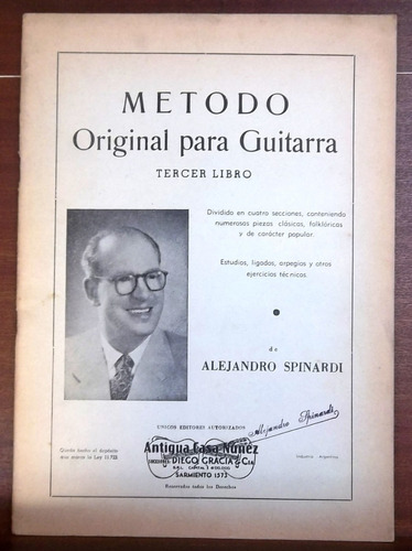 Método Original P. Guitarra A. Spinardi 2 Partes +1 Apéndice