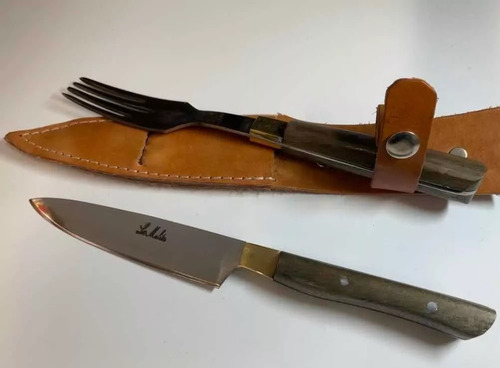 Set Cubiertos Artesanal - La Mulita - (tenedor Y Cuchillo)