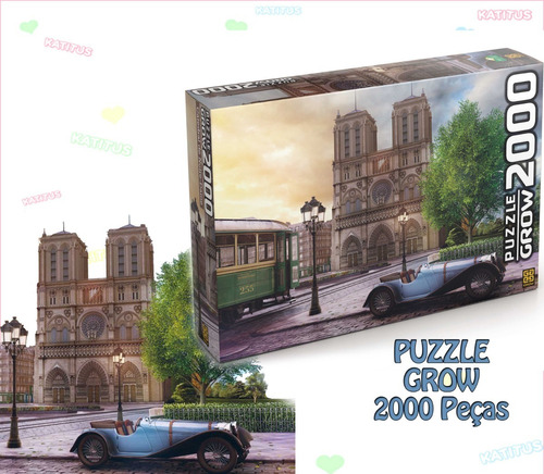 Imagem 1 de 4 de Quebra-cabeça Catedral Notre Dame Puzzle 2000 Peças Grow