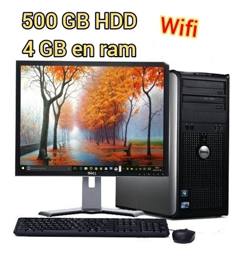 Imagen 1 de 1 de Dell 760 Completa Económica Y Barata 4 Gb En Ram Y 500 Hdd