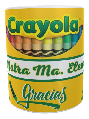 Taza Caja Crayolas Maestra Personalizada