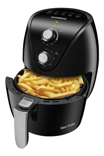 Fritadeira Elétrica Sem Óleo Mondial Preta 3,5l 220v Cor Preto