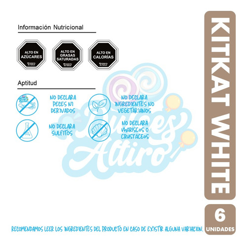 Kit Kat Chocolate Blanco De Nestlé (pack Con 6 Unidades)
