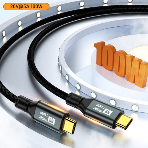 Cable Usb 3.2 Tipo C A C Cable De Transferencia De Alta Velo