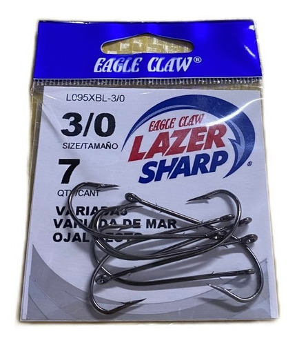 Anzuelos Eagle Claw Lazer Sharp L095xbl 3/0 Variada Mar