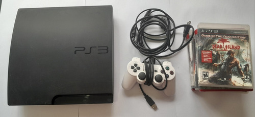 Playstation 3 Slim 160 Gb Usado Control Genérico Y 6 Juegos