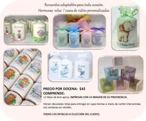 Comprar Recuerdos Velas Bautizo Comunion Cajas Yute 15 Boda