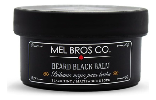 Mel Bros Co. - Bálsamo Negro Para Teñir Barba Y Bigote 2.7oz