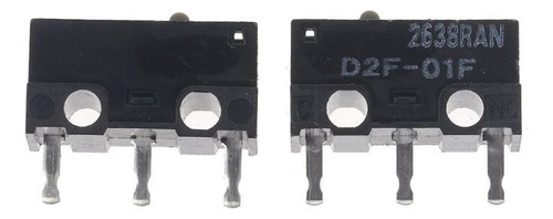 2 Piezas Original Omron Ratón Micro Interruptor D2f-01f Gris