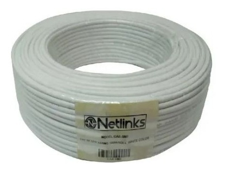 Cable Utp 5 Netlinks. 70% Cobre. 100 Mts Color Blanco, Certi