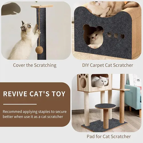Alfombrilla Autoadhesiva Antiarañazos Para Gatos Trimable, 4