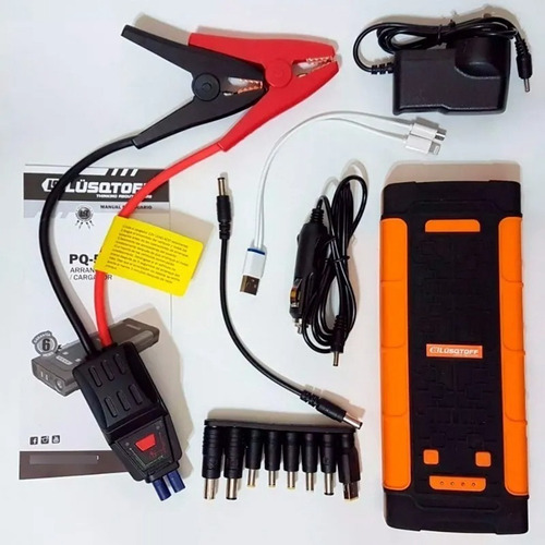 Imagen 2 de 10 de Arrancador Portatil Auto Cargador Celular Notebook Lusqtoff