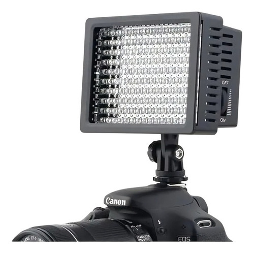 Foco Led 160 Luces Flash Cámara Videograbadora + 2 Filtros