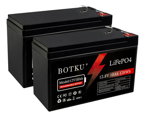 Pack De 2 Baterías De Ciclo Profundo De Litio Lifepo4 Botku