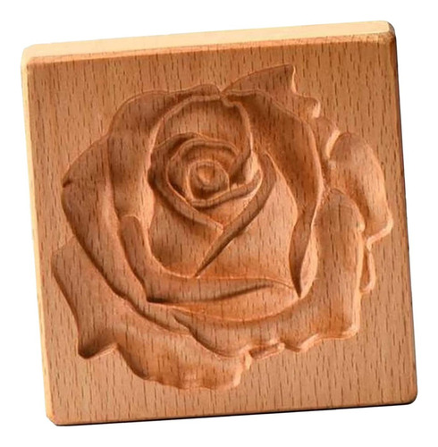 A Molde For Hornear Galletas De Madera Tallada En Color Rosa