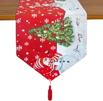 Comprar 7 Piezas,1 Camino De Mesa Y 6 Manteles,navidad Mantel 33x180