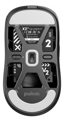 Ratón para videojuegos Pulsar X2v2, inalámbrico, ultraligero, de 53 g, color negro