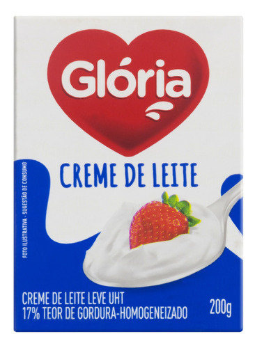 Creme de Leite UHT Leve Homogeneizado Glória Caixa 200g