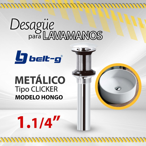 Desague Lavamanos 1.1/4 Belt-g Metal T/clicker Hongo / 00655