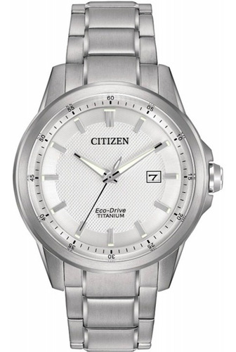 Reloj Citizen 60804 Aw1490-50a Hombre Ecodrive Titanio Color del fondo Blanco 60804