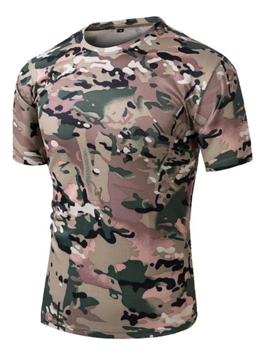 Camiseta Táctica Militar Multicam Quick Dry Combat Para Homb