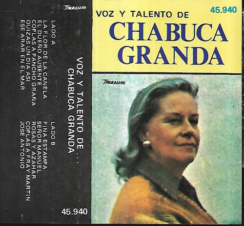 Chabuca Granda Album Voz Y Talento Sello Am Record Cassette