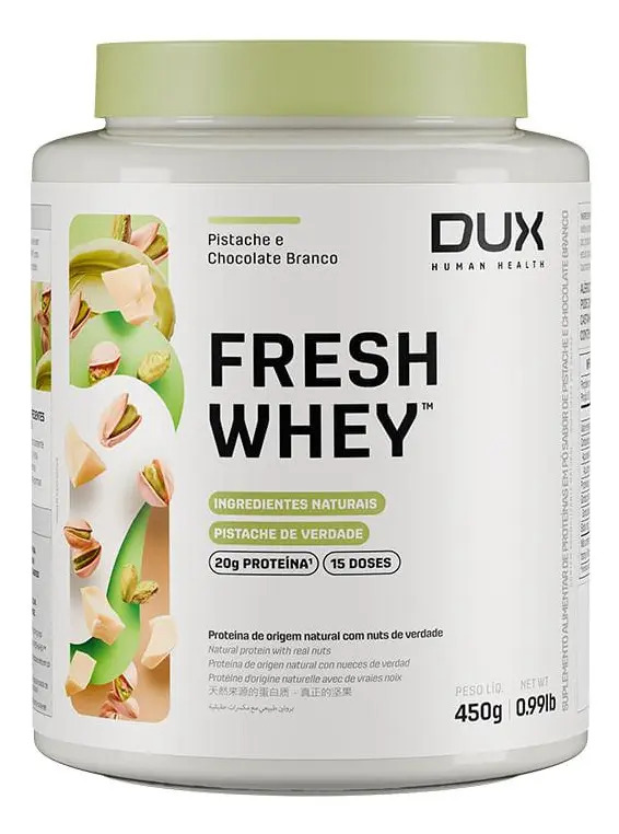 Fresh whey Dux nutrition Pistache E Chocolate Branco X 450g
