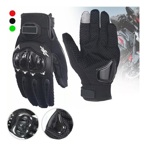 Guantes Para Moto Bicicleta Con Protecciones Pantalla Táctil
