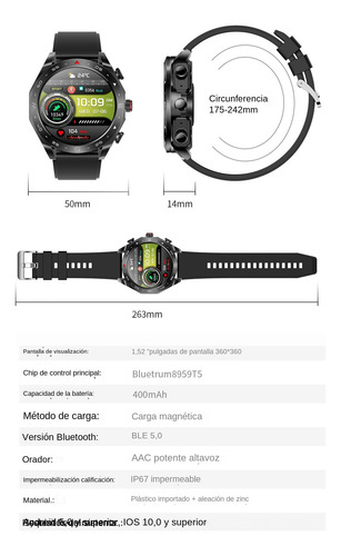 Reloj Inteligente 2 En 1 Con Auriculares Bluetooth