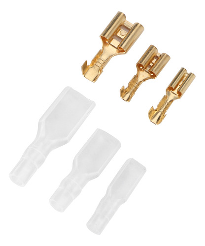 Conjunto De Conectores De Fio Elétrico Dourado Com Terminal