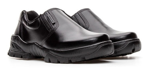 Bota Sapato Cano Baixo Segurança 100% Couro Original - Preto