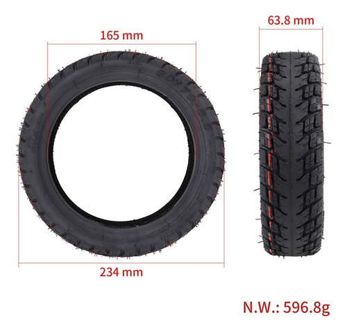 Pneu Externo 60/70-6.5 Para Scooter Para Ninebot Max G30 Com