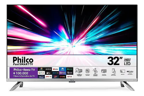 comprar Smart Tv Philco 32 Hd Dled Roku Fast Wi-fi Usb Prata