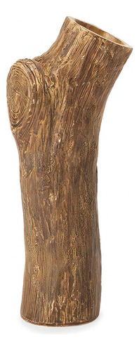 Vaso Decorativo De Poliresina Tronco 14cm 15894 Mart Cor Marrom