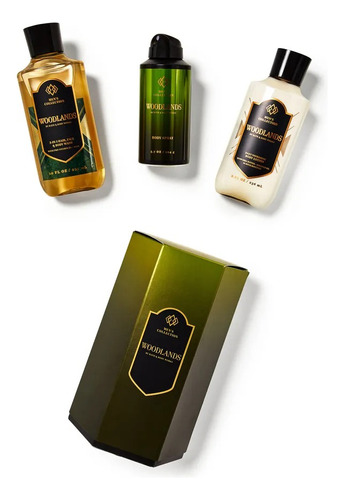 Caja De Spray, Crema Y Jabon Woodlands Bath & Body Works