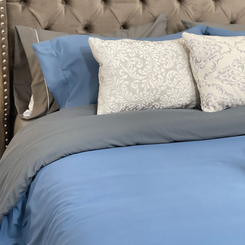 Imagen 3 de 5 de Duvet Doble Doble Faz Navy- Gris Karytex