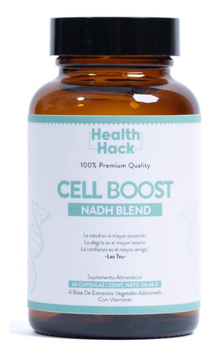 Antioxidante Para Vitalidad Con Nad Y Coq10, Vit C 60 Cap Hh Sabor Sin sabor