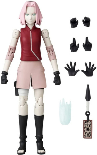 Boneco Sakura Haruno - Naruto Shippuden Série 3 - Bandai