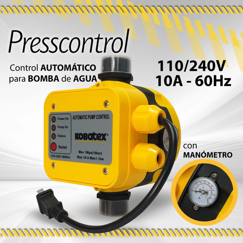 Presscontrol Kobatex C Manometro 110-240v 50-60hz 10a /10308