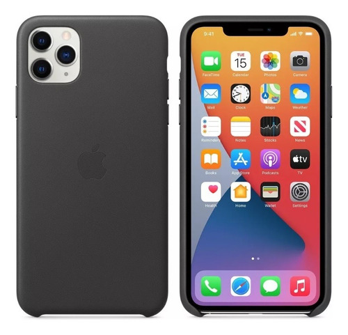 Case Leather Case - Black iPhone X Xs De Cuero