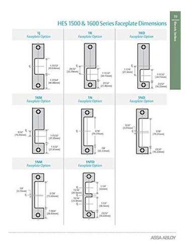 Hes 1600cs Complet Pac Para Latchbolt & Deadbolt Locks, Incl