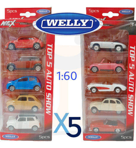 Welly Autos Esc 1:60 Blister X 5 Varios Modelos Tiendajyh