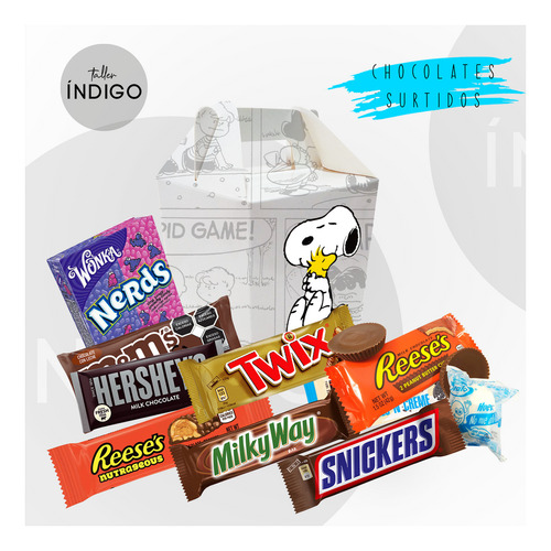 Caja De Chocolates Snoopy + Empaque Perso - Kg a $1