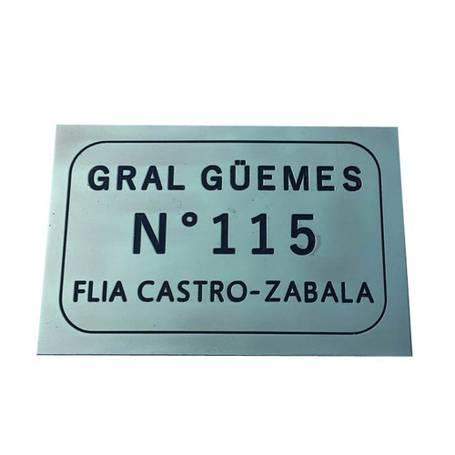Imagen 10 de 10 de Placa Grabada Con Dirección, Número Frente De Casa 20x15cm.