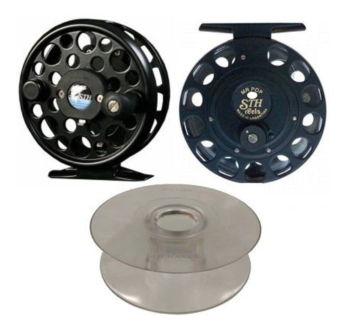 Reel Pesca Con Mosca Fly Sth Mr Pop 3 Con Cassette Extra