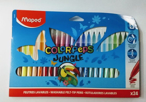 Marcadores Maped Jungle Color'peps X 24 