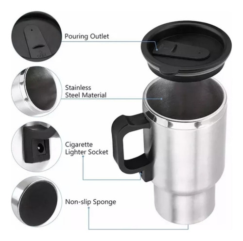 Vaso Eléctrico, Vaso For Calefacción De Coche, 12 V, 450 Ml