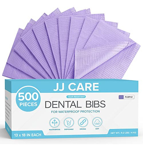 Dental Bibs [pack Of 500] - 13  X 18  Purple Dental Bib...